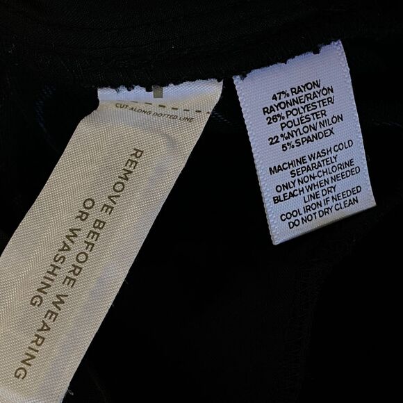 LOFT Black Floral Print Marisa Pant Women's Size 2 - Picture 7 of 9